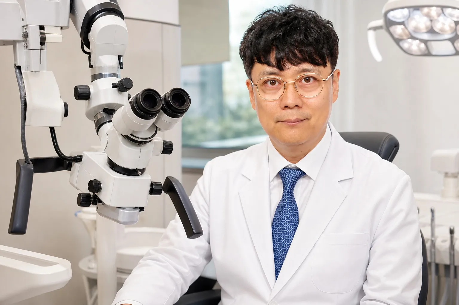 현미경 진료. 크게 볼수록 덜 깎습니다 (연출 이미지)